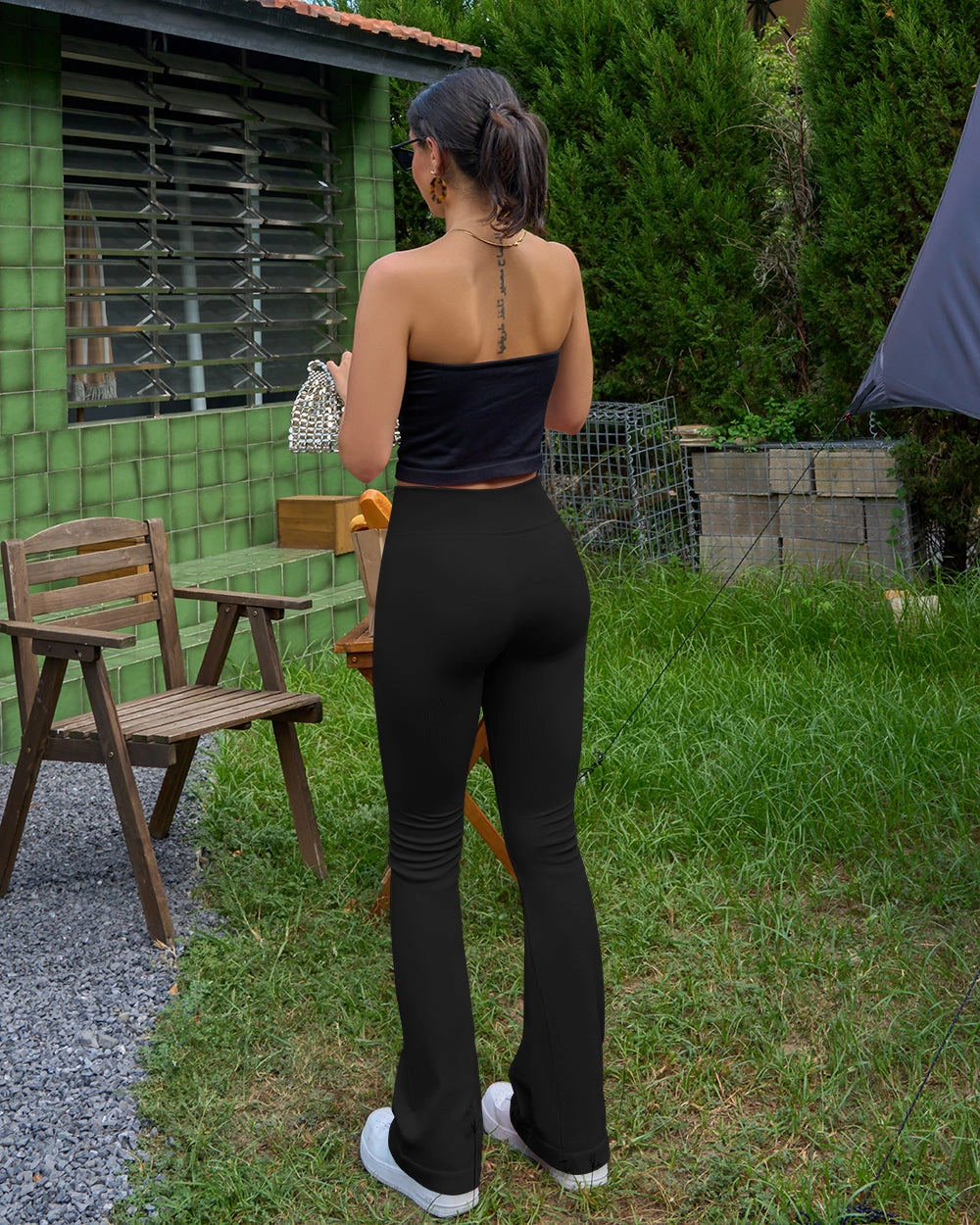 Cozy Ribbed Crossover Pants: Chic Comfort for Lounging & Beyond